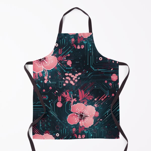 Item preview, Cyberpunk Flowers and Circuitry Pattern designed and sold by SchorlCraft.