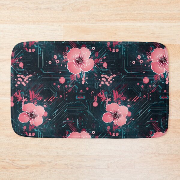 Item preview, Cyberpunk Flowers and Circuitry Pattern designed and sold by SchorlCraft.