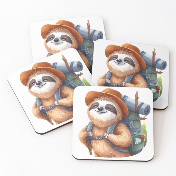 Item preview, Sloth Hiking Club - Funny Sloth Hiking Team Stickers Cute Sloths Bundle designed and sold by Beanster-nl.