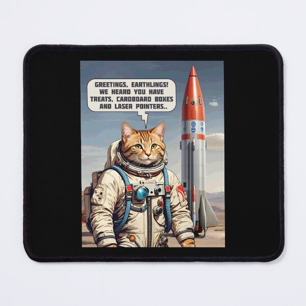 Item preview, Cat Vintage Rocket Ship Cats Invading Earth Funny Saying designed and sold by Maljonic.