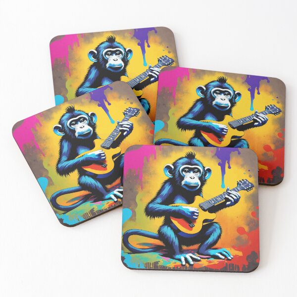 Aperçu de l'œuvre Blue Melody : La sérénade du singe qui gratte la guitare créée et vendue par javaoverride.