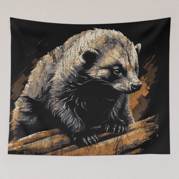 Item preview, A Honey Badger - Street Art Vintage Distressed Wildlife designed and sold by GVRDesign.