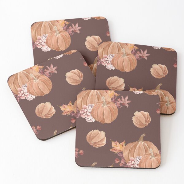 Item preview, Watercolor Pumpkins with sweet botanical floral accents designed and sold by FrshPaprieStdio.