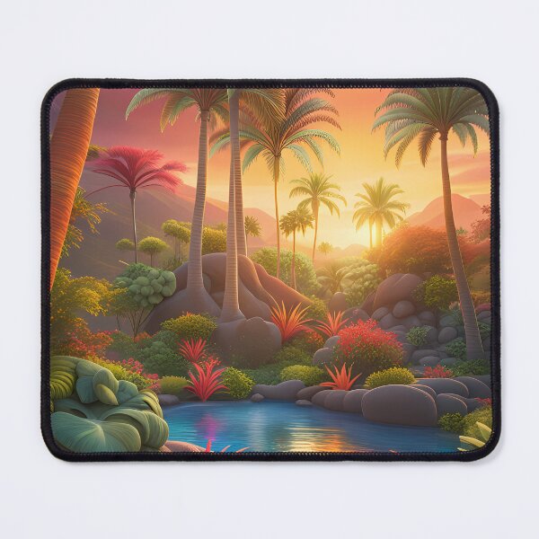 Item preview, Hawaii Sunset Vibrant Serene Garden 1 designed and sold by Mean-Mango-HI.