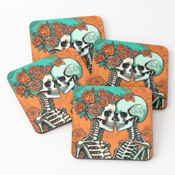 Item preview, Dancing Skeletons Kissing Skeletons Skeletons Lovers Funny Halloween Skeletons Gifts Funny gifts for Halloween Skull Time  designed and sold by MatthewViews.