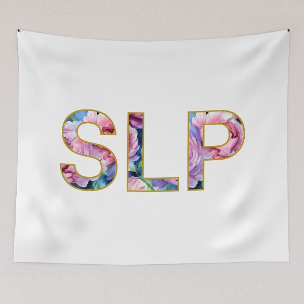 Item preview, SLP, Speech Language Pathology/Floral Watercolor Pattern designed and sold by MahsaWatercolor.