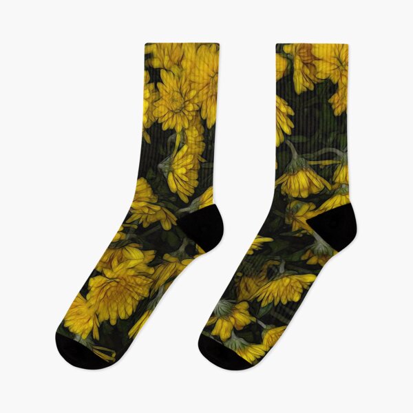 Item preview, Yellow Mums Walk designed and sold by bloomingvine.