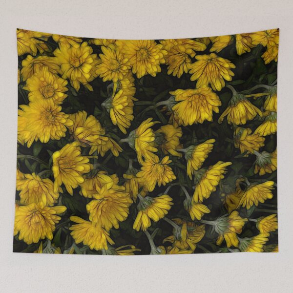 Item preview, Yellow Mums Walk designed and sold by bloomingvine.