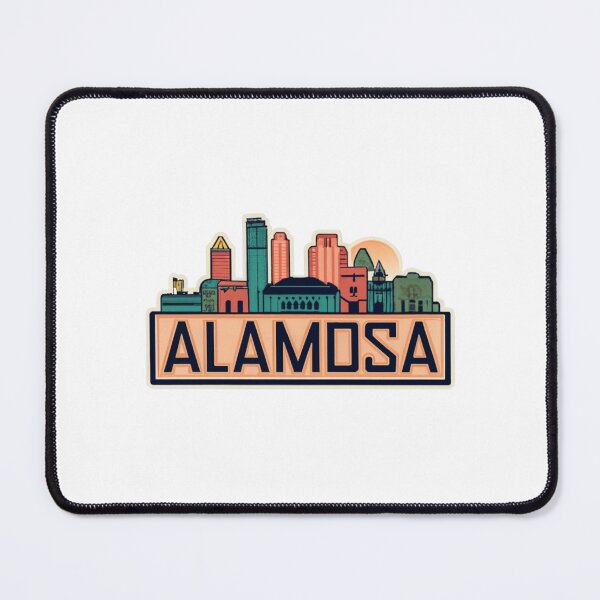 Item preview, Alamosa, Colorado | City Drawing With Sunset designed and sold by CircinusStore.