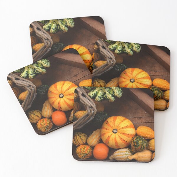 Item preview, Pumpkins in Wooden Basket - October's Bounty designed and sold by Artful3d.