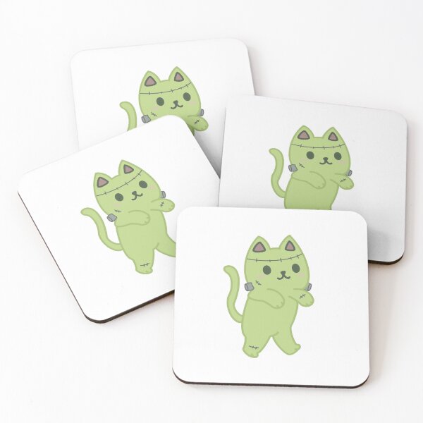 Item preview, Cute Halloween Frankenstein Cat designed and sold by ghibghibwee.
