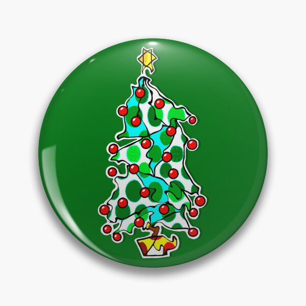 Item preview, "Go With The Flow Christmas Tree" | Green Background designed and sold by LiseHoltArt.