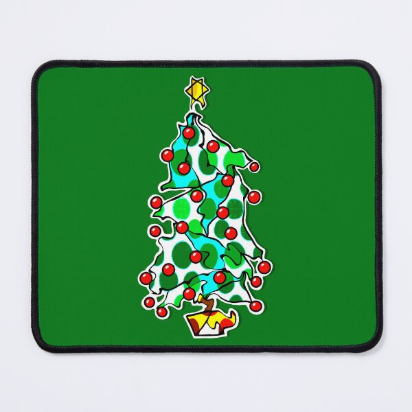 Item preview, "Go With The Flow Christmas Tree" | Green Background designed and sold by LiseHoltArt.