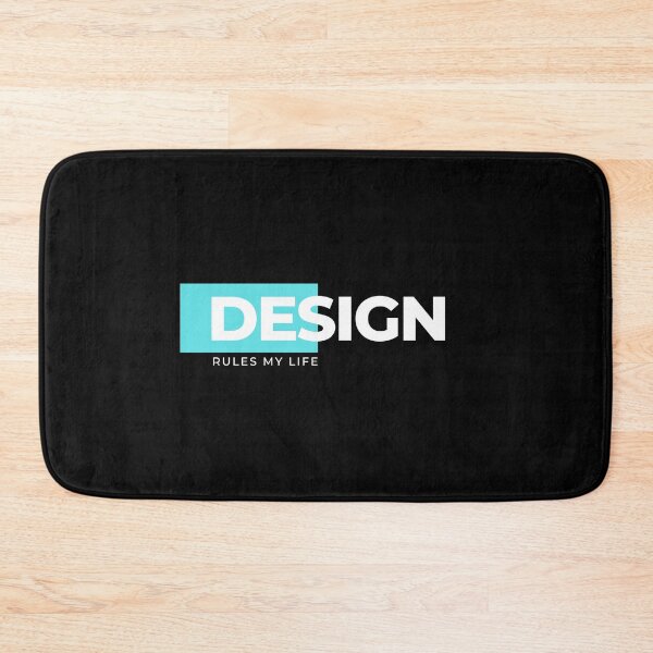 Item preview, DESIGN RULES MY LIFE | Black and Teal designed and sold by MyThemesDesign.