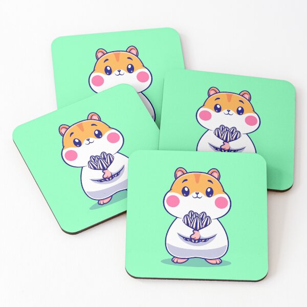 Item preview,  Cute Hamster Holding Sunflower Seed Cartoon Vector Icon Illustration designed and sold by hjian8219.