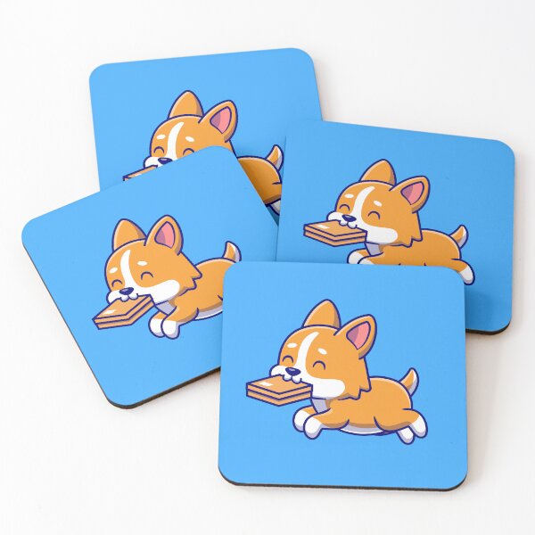 Item preview, Cute Corgi Dog Delivery Box Package Cartoon Vector Icon Illustration designed and sold by hjian8219.