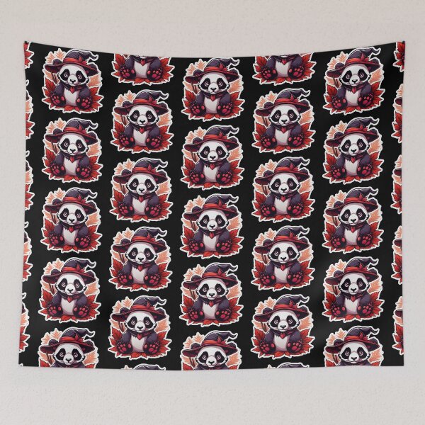 Item preview, witch panda halloween theme designed and sold by SketchysDESIGNS.