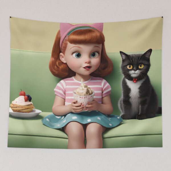 Item preview, Girl Watching TV On The Couch designed and sold by KoliBabb.