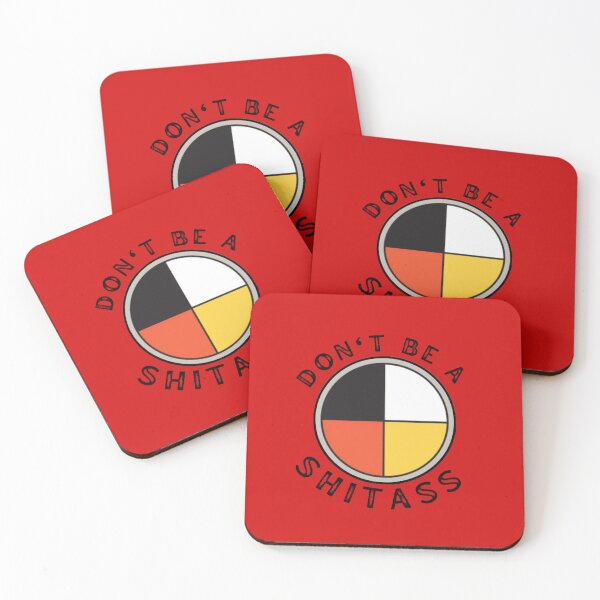 Item preview, Rez Dogs Officer Big Don't Be A Shitass Medicine Wheel Graphic  designed and sold by TheVelvetBanana.
