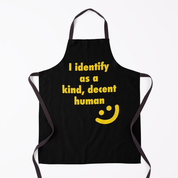 Item preview, I identify as a kind, decent human (yellow) designed and sold by Orange-Dot-O.