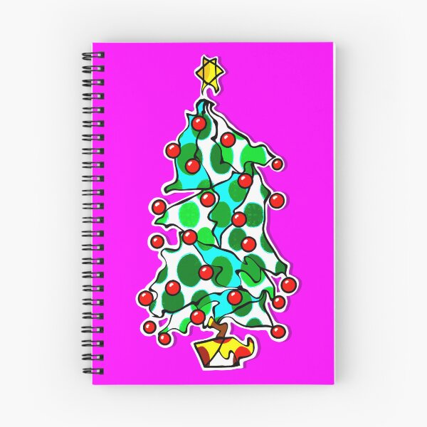 Item preview, "Go With The Flow Christmas Tree" | Pink Background designed and sold by LiseHoltArt.