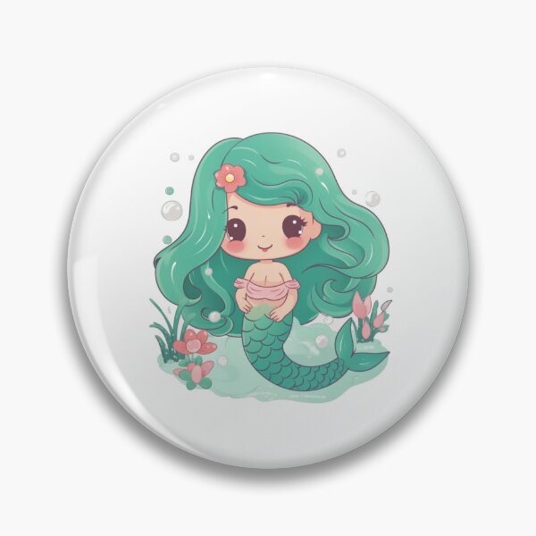 Item preview, Turquoise Kawaii Mermaid designed and sold by FrshPaprieStdio.