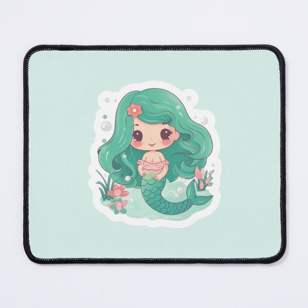 Item preview, Turquoise Kawaii Mermaid designed and sold by FrshPaprieStdio.