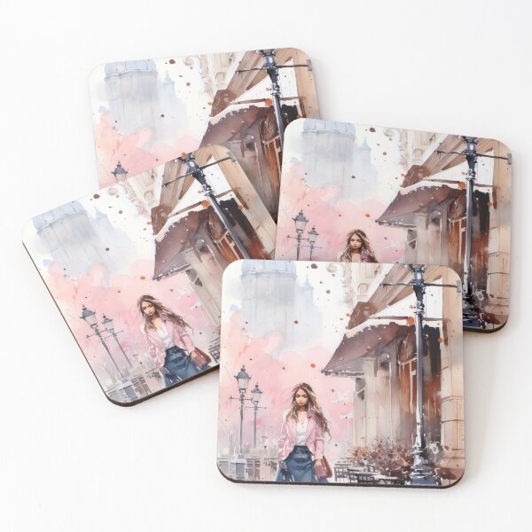 Item preview, Coffee shop watercolor designed and sold by magicartjourney.