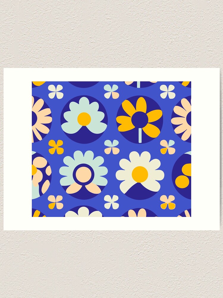 Thumbnail 1 of 3, Art Print, Floral pattern designed and sold by timegraf.