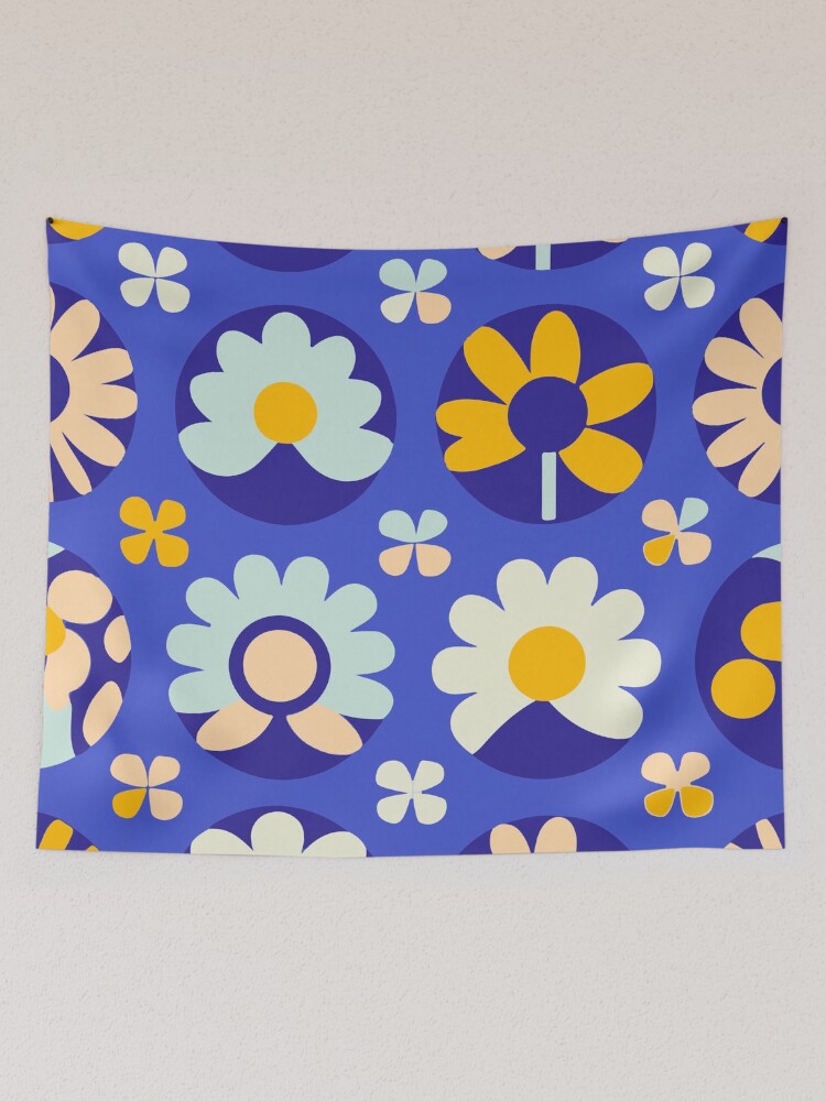 Thumbnail 2 of 3, Tapestry, Floral pattern designed and sold by timegraf.