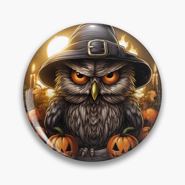 Item preview, Spooky Owl - Pumpkin Incantations designed and sold by LollingLlamaLab.