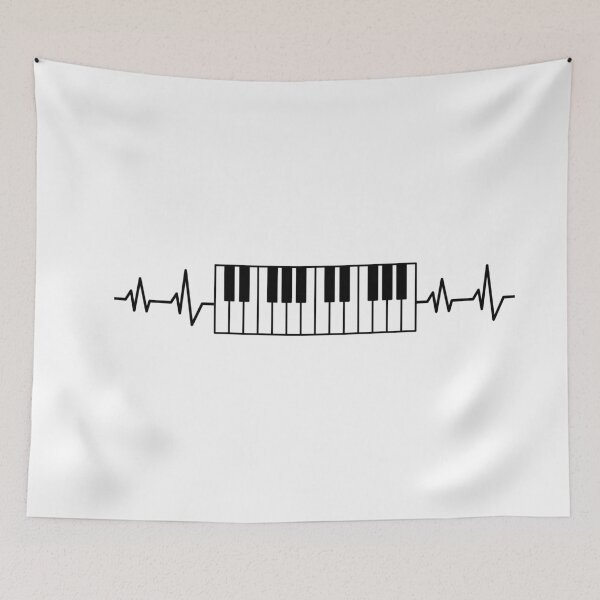 Item preview, Piano keyboard heartbeat designed and sold by Inspirationmotivation.
