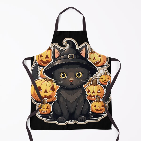 Item preview, Spooky Black Cat - Potions and Pumpkins designed and sold by LollingLlamaLab.