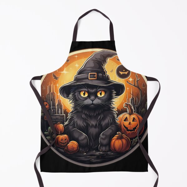 Item preview, Spooky Black Cat - Nighttime Sorceress designed and sold by LollingLlamaLab.