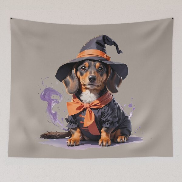 Item preview, Halloween dachshund  designed and sold by DevushkaStore.