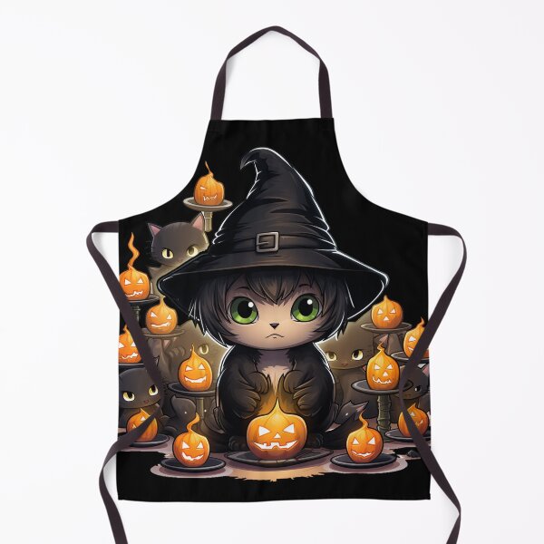 Item preview, Spooky Black Cat - Enchanted Pumpkin Patch designed and sold by LollingLlamaLab.