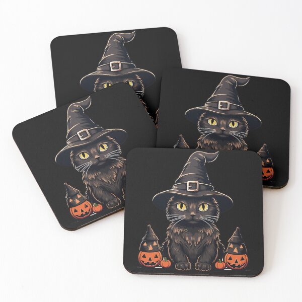 Item preview, Spooky Black Cat - Whiskered Witchery designed and sold by LollingLlamaLab.