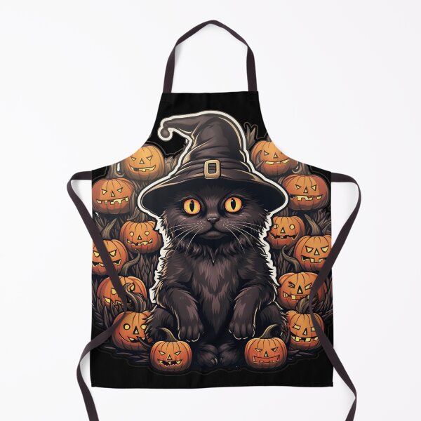 Item preview, Spooky Black Cat - Eerie Pumpkin Magic designed and sold by LollingLlamaLab.
