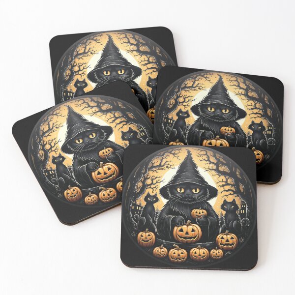 Item preview, Spooky Black Cat - Spellbinding Shadows designed and sold by LollingLlamaLab.