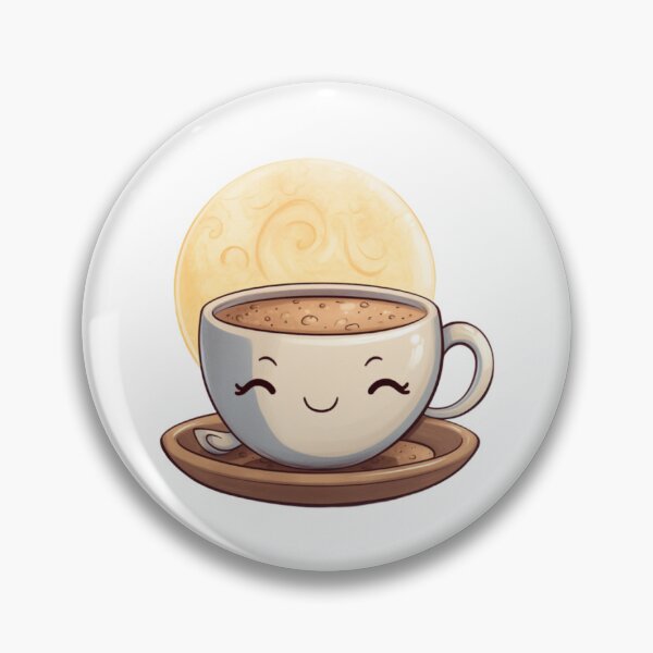 Item preview, Kawai coffee cup, self-adhesive sticker designed and sold by Artistories.