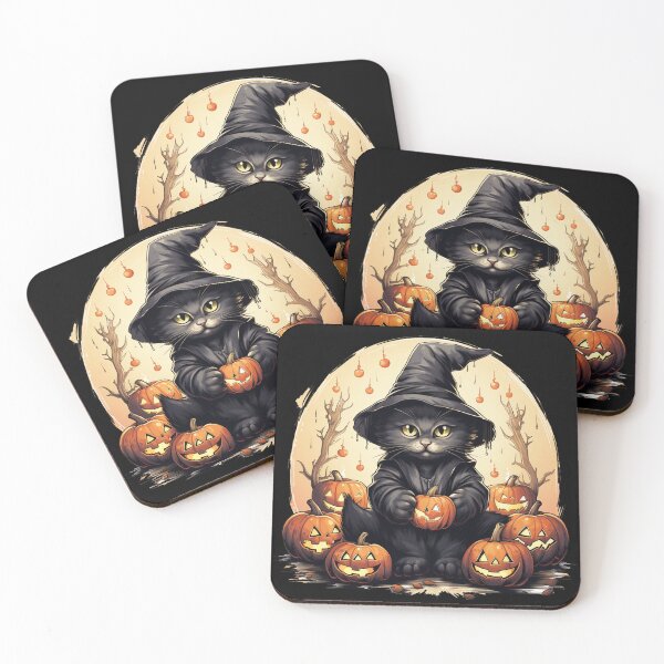 Item preview, Spooky Black Cat - Haunted Spells designed and sold by LollingLlamaLab.