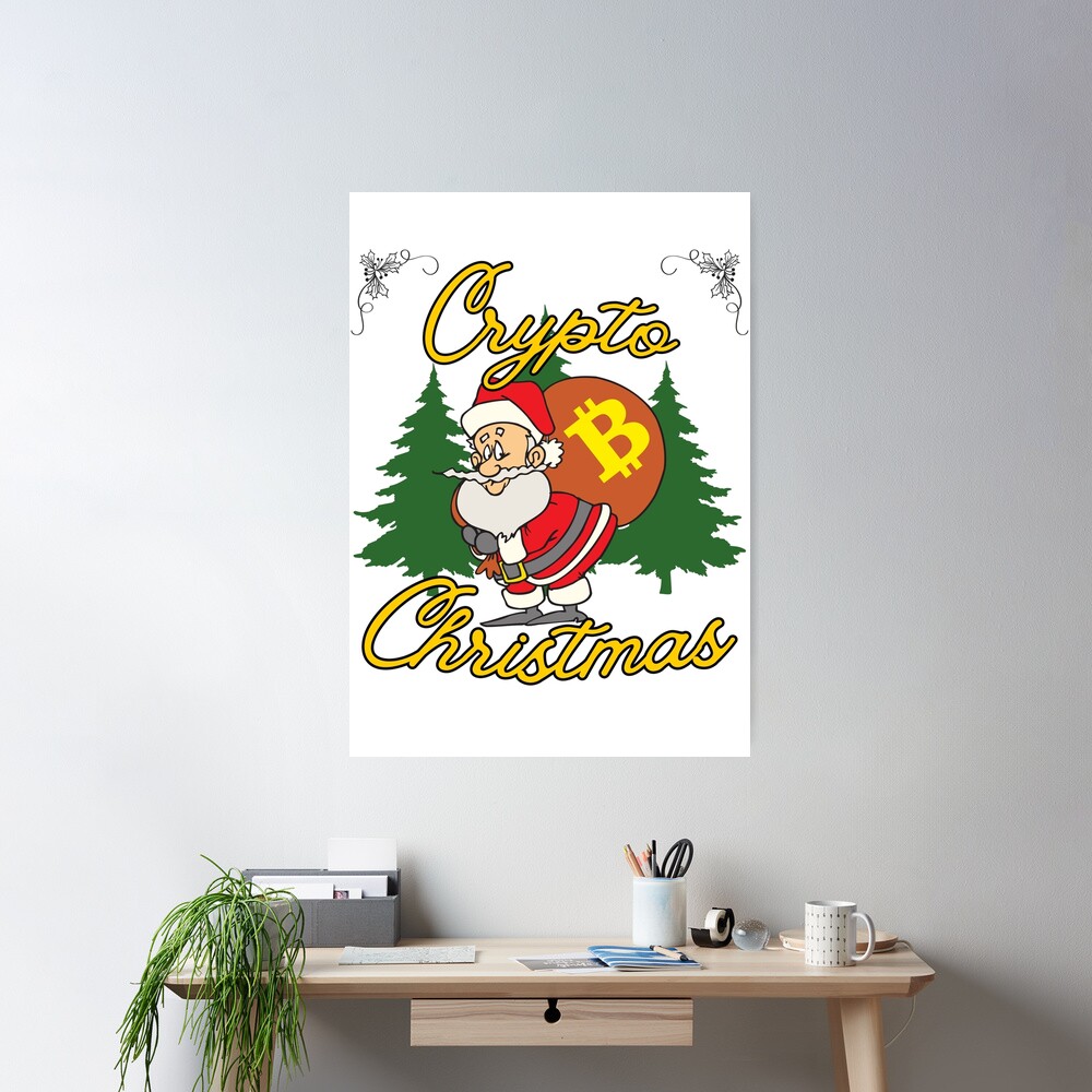 Crypto Christmas Santa Clause - Bitcoin Logo