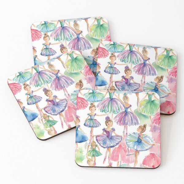Item preview, Little Ballerinas watercolor illustration designed and sold by SophieClimaArt.