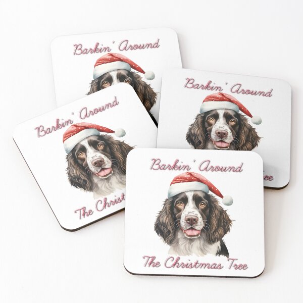 Item preview, Christmas Springer Spaniel Dog in Santa Hat designed and sold by PAWsitiveCurios.