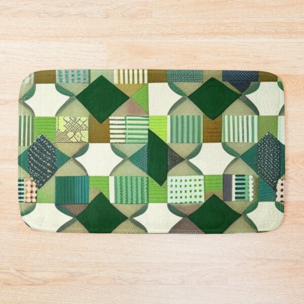 Item preview, Vintage Patchwork quilt green  designed and sold by Roxburylane.