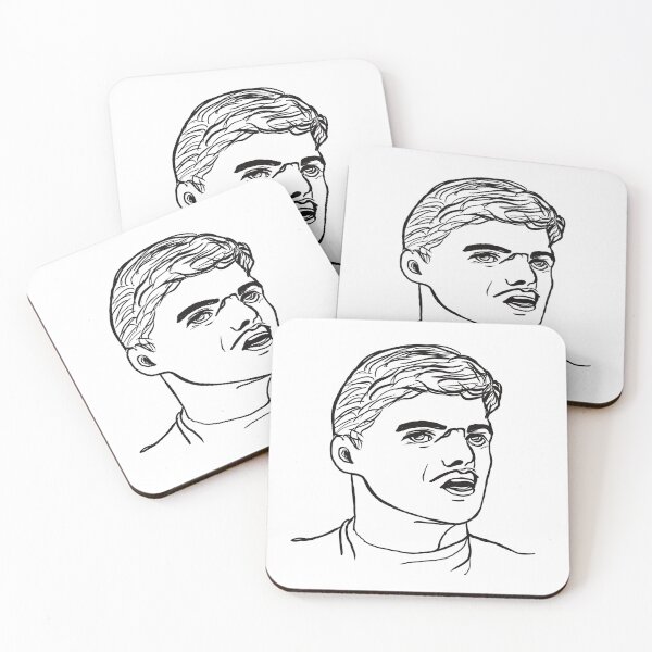 Item preview, F1 driver Max Verstappen pen drawing designed and sold by PoleToWin.