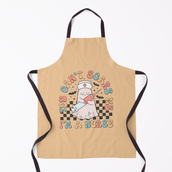 Item preview, You Can't Scare Me I'm A Nurse Retro Checkered Ghost Bats designed and sold by ArtMeetsPizza.