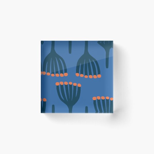 Item preview, Blue Scandanavian Botanical Pattern designed and sold by FrshPaprieStdio.