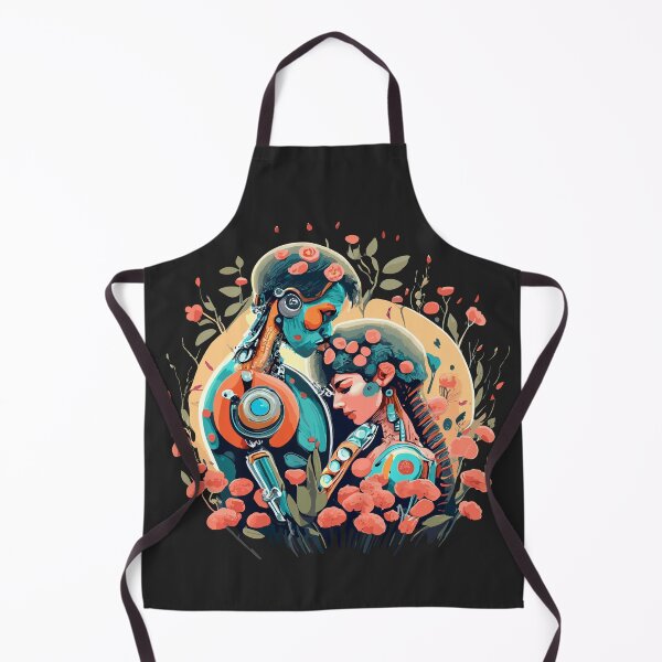 Item preview, cybernetic cyberpunk enhanced bionic robot expressing love flowers  designed and sold by TeeTokDesign.