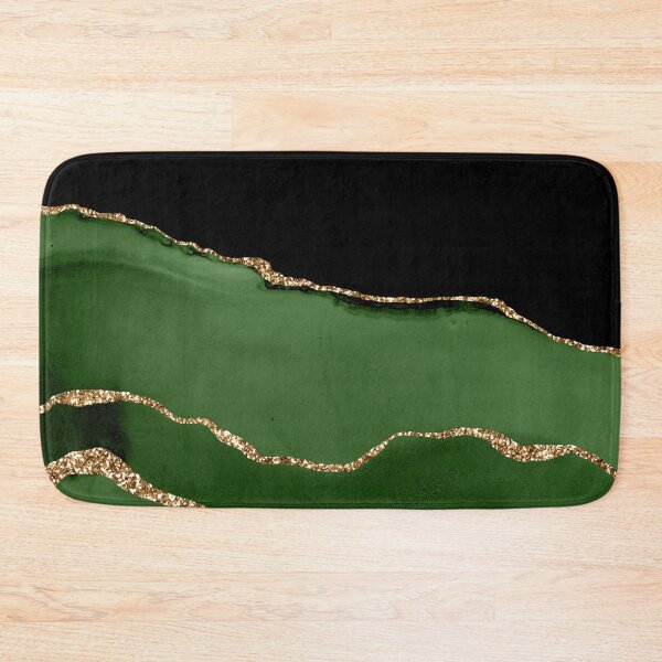 Item preview, Black Gold Glitter Green Agate designed and sold by FrshPaprieStdio.